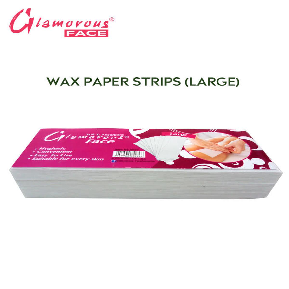 Glamorous Face wax Removal Paper Strips, 100 Sheet Waxing Strips ...