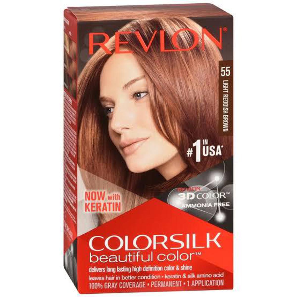 REVLON 55 Light Reddish Brown 3D Hair Color - atozstore.pk