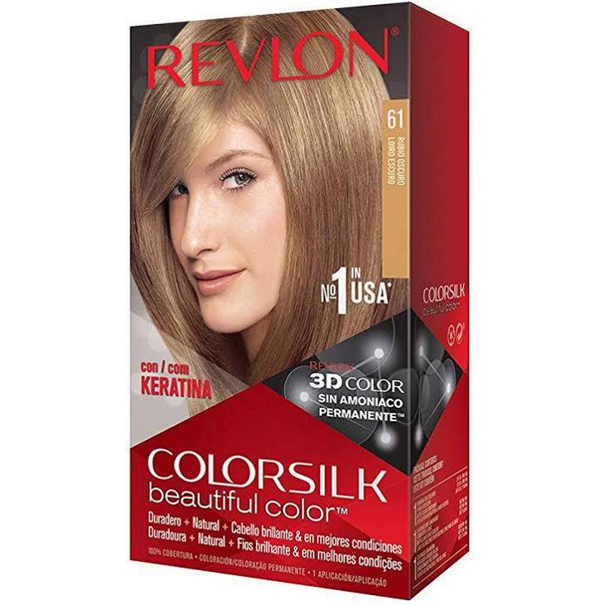 REVLON 61 Dark Blonde 3D Hair Color - atozstore.pk